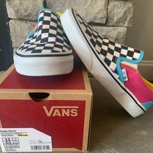 Vans Crazy Check Classic Slip-On Size 6